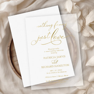 Nothing Fancy Just Love Casual Wedding Vellum Invitations