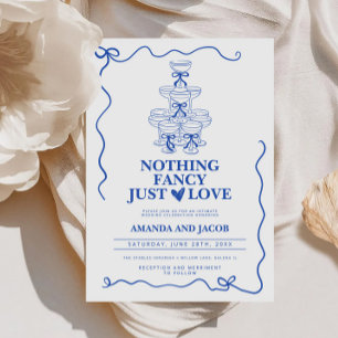 Nothing Fancy Just Love Champagne Tower Wedding Invitation