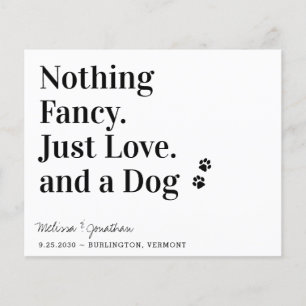 Nothing Fancy Just Love Dog Save The Date QR Code