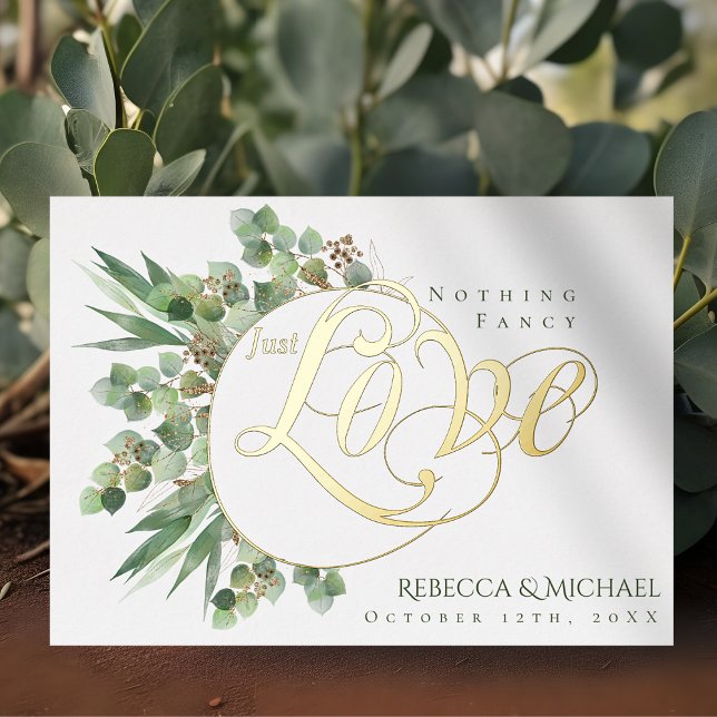 Nothing Fancy Just Love Elegant Eucalyptus Wedding (Creator Uploaded)