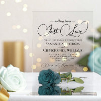 Nothing Fancy Just Love Elegant Teal Rose Wedding