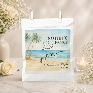 Nothing Fancy Just Love Elegant Wedding Favour Bag