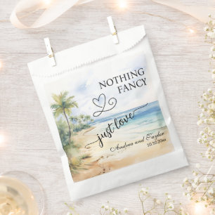 Nothing Fancy Just Love Elegant Wedding  Favour Bag