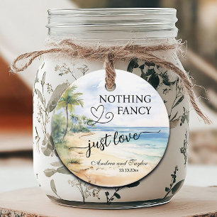 Nothing Fancy Just Love Elegant Wedding Favour Tags