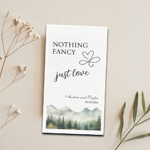 Nothing Fancy Just Love Elegant Wedding Napkin