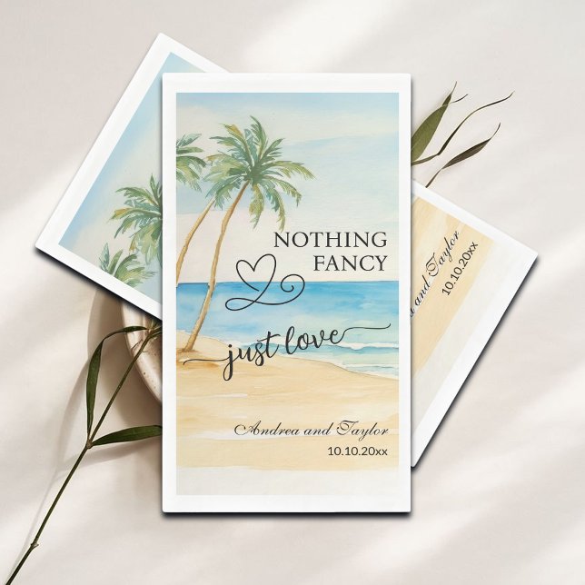 Nothing Fancy Just Love Elegant Wedding Napkin (Creator Uploaded)