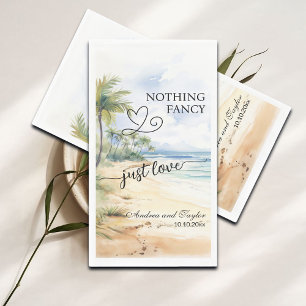 Nothing Fancy Just Love Elegant Wedding Napkin