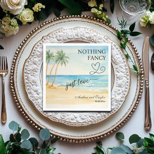 Nothing Fancy Just Love Elegant Wedding Napkin