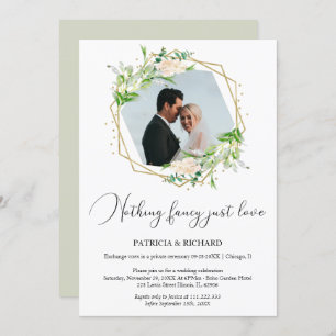 Nothing Fancy Just Love Eloped Wedding Celebration Invitation