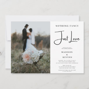 Nothing Fancy Just Love Elopement Photo Invitation