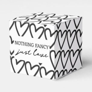 Nothing Fancy Just Love Heart Pattern Wedding Favour Box