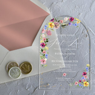 Nothing Fancy Just Love Intimate Wedding  Acrylic Invitations