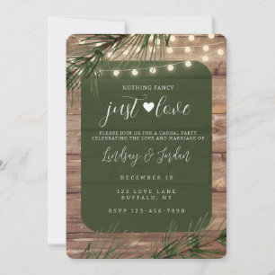 Nothing Fancy Just Love Invitation