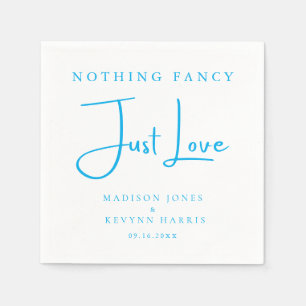 Nothing Fancy Just Love Minimal and Chic Wedding Napkin