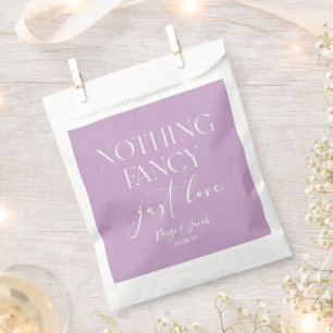 Nothing Fancy Just Love Minimalist Casual Wedding Favour Bag