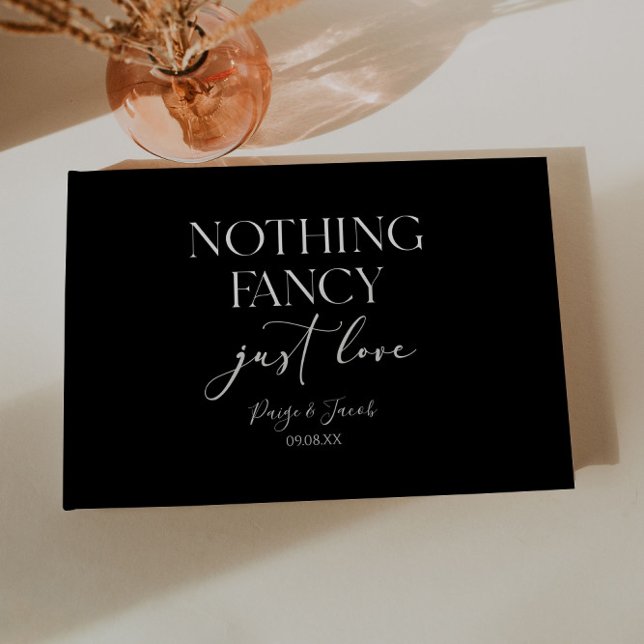 Nothing Fancy Just Love Minimalist Casual Wedding Guest Book (Creator Uploaded)