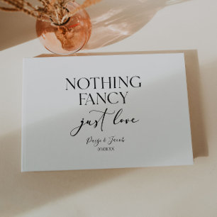 Nothing Fancy Just Love Minimalist Casual Wedding Guest Book