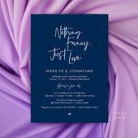 Nothing Fancy Just Love Minimalist Wedding Dinner
