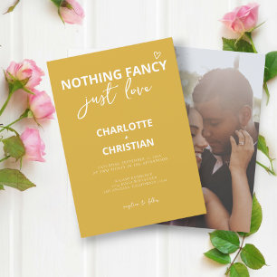 Nothing Fancy Just Love Minimalist Wedding Invitation
