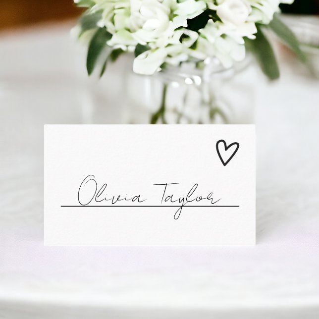 Nothing Fancy Just Love Minimalist Wedding Place Card (Nothing Fancy Just Love Minimalist Wedding Place Cards from Ricaso. Easy for you to handwrite names)