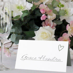 Nothing Fancy Just Love Minimalist Wedding Place Card