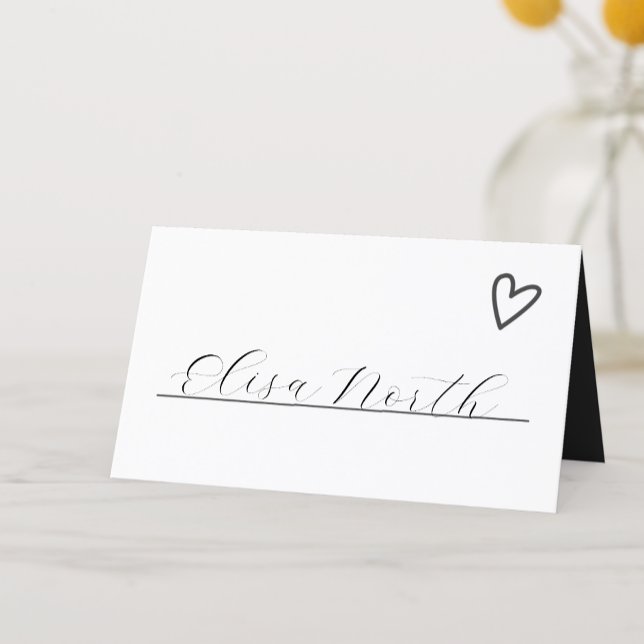 Nothing Fancy Just Love Minimalist Wedding Place Card (Nothing Fancy Just Love Minimalist Wedding Place Card. Add your own handwritten names to the cards)