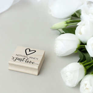 Nothing Fancy Just Love Minimalist Wedding Rubber Stamp