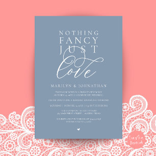Nothing Fancy Just Love, Modern Reception Dinner  Invitation