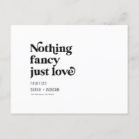 Nothing fancy just love, Modern save the date Anno