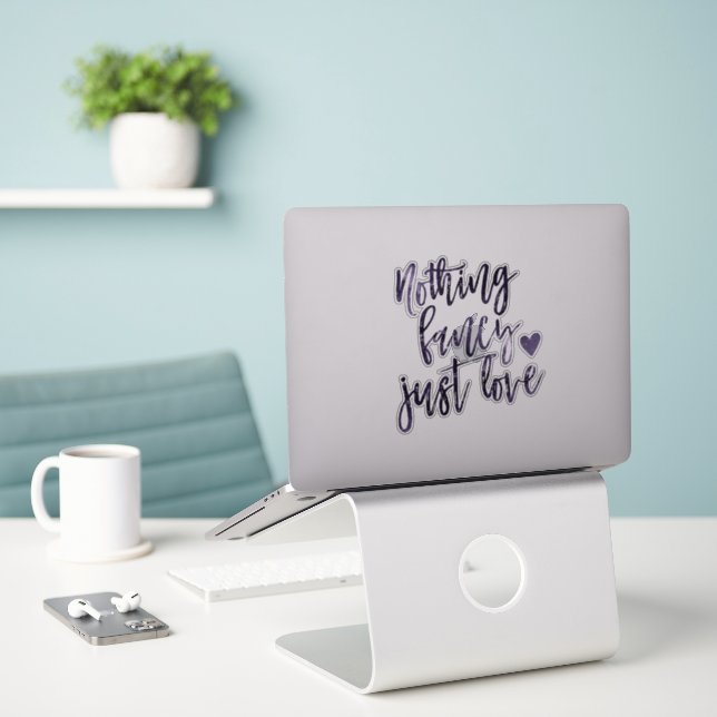 Nothing Fancy Just Love | Moody Midnight Indigo (Laptop On Desk)