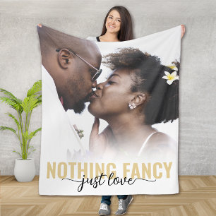 Nothing Fancy Just Love Newlyweds Fleece Blanket