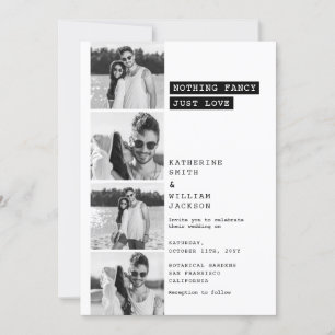 Nothing Fancy Just Love Photo Booth Fun Wedding Invitation