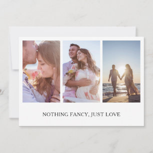 Nothing Fancy Just Love Photo Collage Elopement Announcement