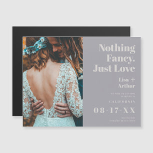 Nothing fancy just love photo grey save the date