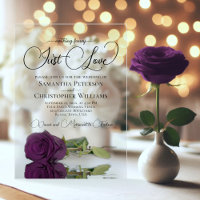 Nothing Fancy Just Love Plum Purple Rose Wedding