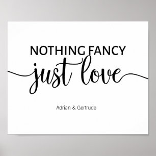 Nothing Fancy Just Love Poster