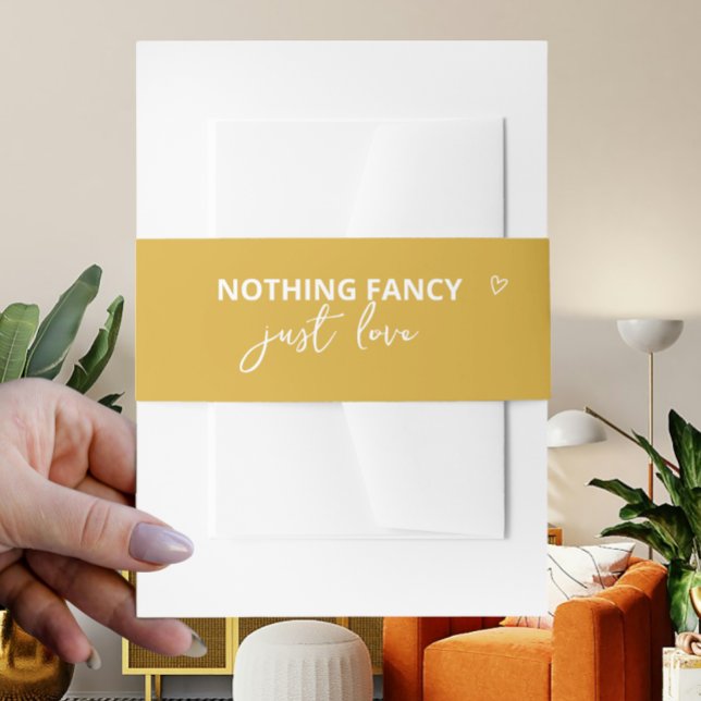 Nothing Fancy Just Love Retro 70s Colourful Weddin Invitation Belly Band (Nothing Fancy Just Love Retro 70s Colorful Wedding Invitation Belly Bands from Ricaso. Mix & match)