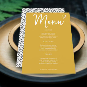 Nothing Fancy Just Love Retro Wedding Menu