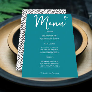Nothing Fancy Just Love Retro Wedding Menu