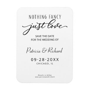 Nothing Fancy Just Love Save The Date Non Photo Magnet
