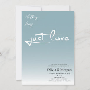 Nothing Fancy Just Love Script QR Code Wedding Invitation