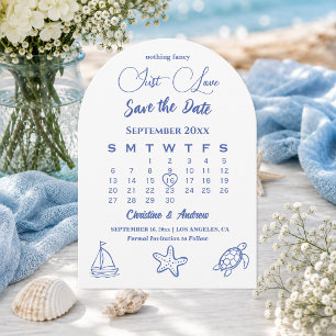 Nothing Fancy Just Love Sea Life Wedding Calendar Save The Date