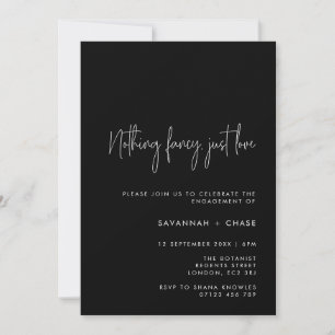 Nothing Fancy Just Love Simple Engagement Party Invitation