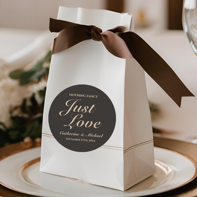 Nothing Fancy Just Love Wedding  Classic Round Sticker (Creator Uploaded)