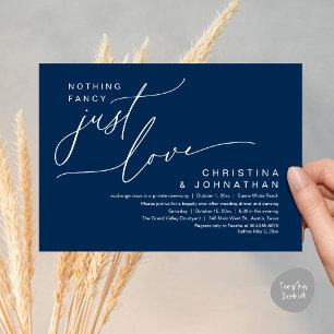 Nothing Fancy Just Love Wedding Dinner Party Invitation