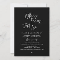 Nothing Fancy Just Love, Wedding Elopement Dinner