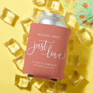 Nothing Fancy Just Love Wedding Favour Can Cooler