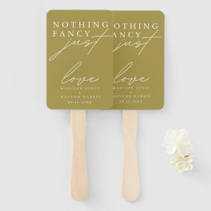 Nothing Fancy Just Love Wedding Hand Fan