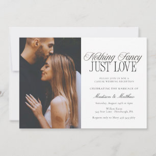 Nothing Fancy Just Love Wedding Invitation