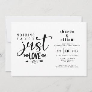 Nothing Fancy Just Love Wedding Invitation